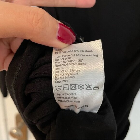 Isabella Oliver Black Maternity Dress size 2 - Picture 8 of 9